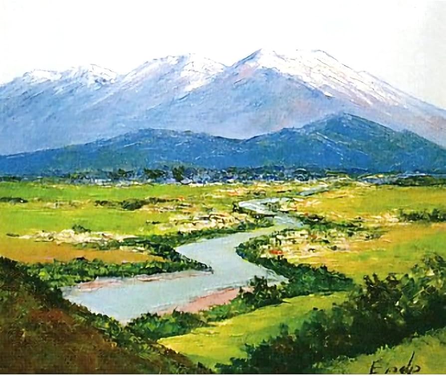 原画 一点もの 白い花-F10 油彩 額縁込み 原画 一点もの 白い花-F10