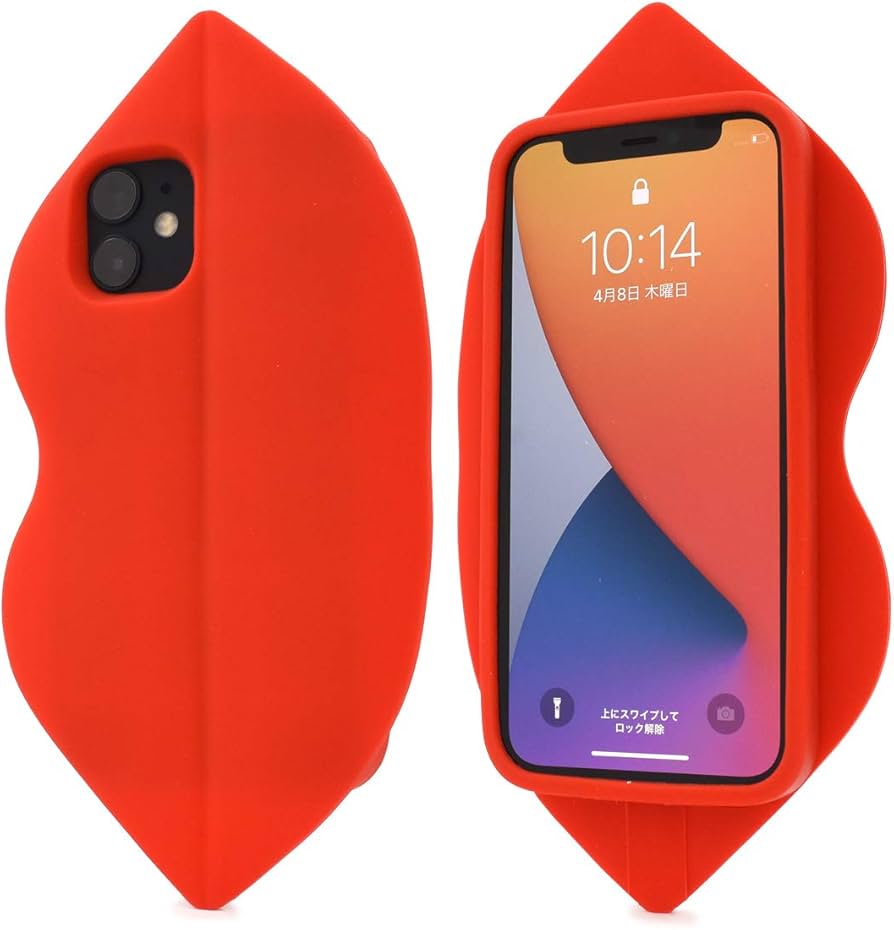 Amazon.co.jp: iPhone 12 mini ケース シリコン 唇 リップ 鮮やか