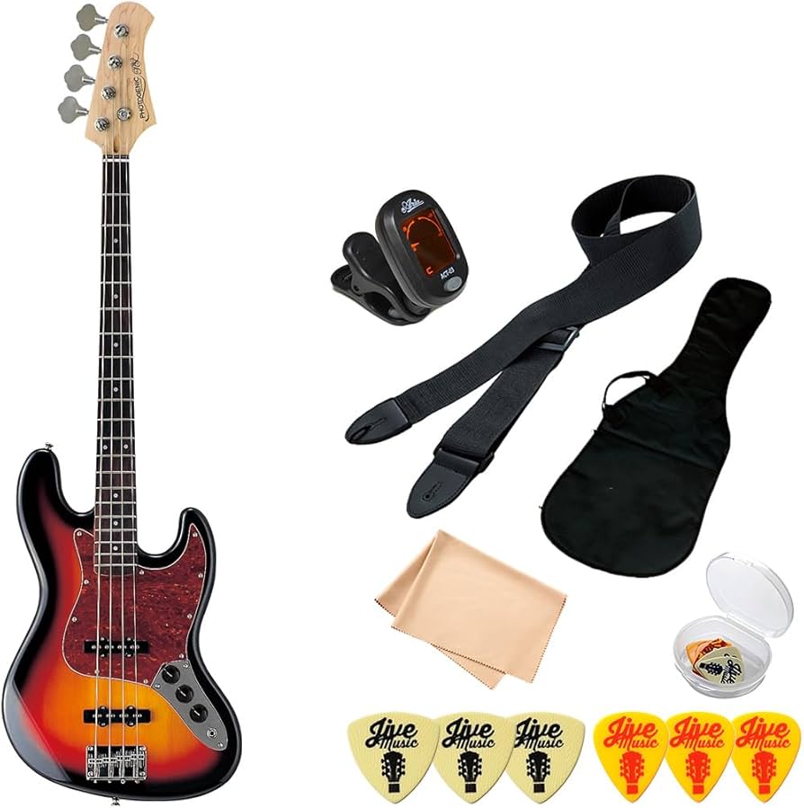 Amazon | ベース 初心者セット 7点 PhotoGenic JB-240 ブラウンサン