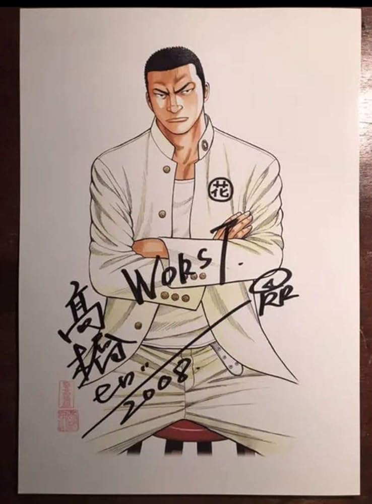 クローズ 九能龍信 複製原画 高橋ヒロシ サイン入り クローズ 九能龍信