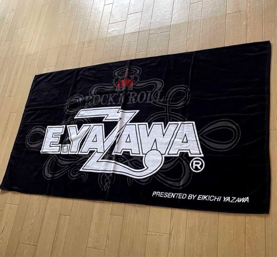 E.YAZAWA 矢沢永吉 玄関マット DM ダイヤモンドムーン限定 黒 金ロゴ