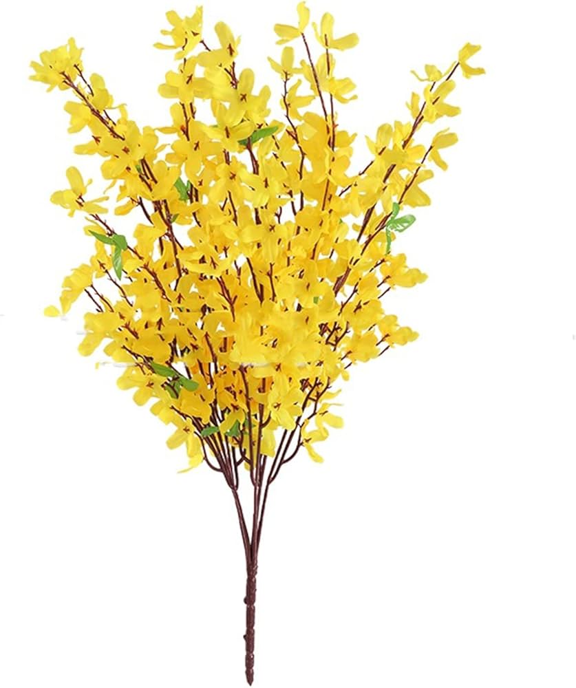 Amazon｜花束 誕生日 バラ 2パック 人工シルク レンギョウの花 玄関