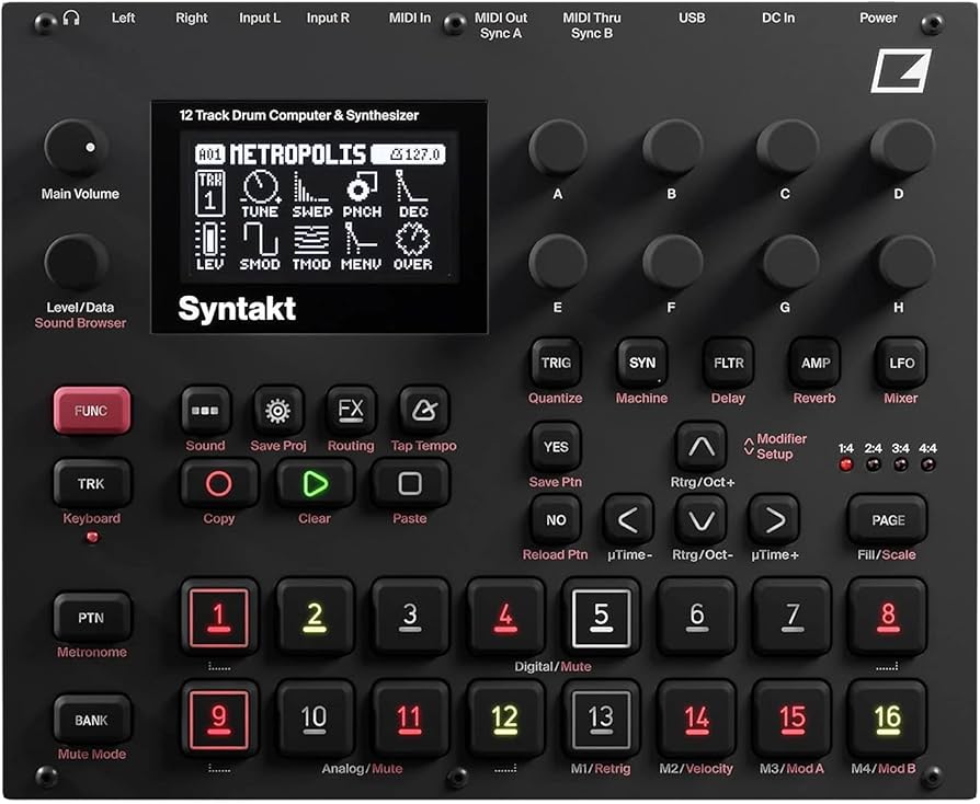 Amazon.com: Elektron Syntakt 12 Track Drum Computer & Synthesizer