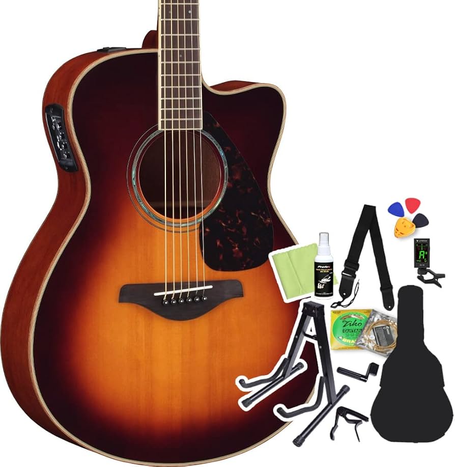 Amazon | YAMAHA FSX825C BS アコースティックギター初心者12点セット