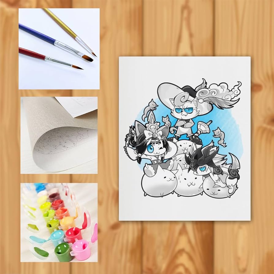 油絵 にゃんこ newコンポジション2 油絵 にゃんこ newコンポジション2