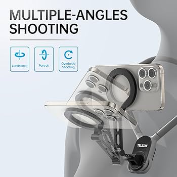 Amazon.com: TELESIN° Max Magnetic Neck Mount for Phones, POV/Vlog
