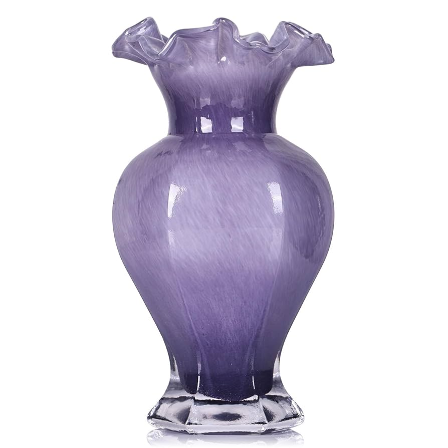 Murano Glass ムラノ カット 大型 花瓶 Murano Glass ムラノ カット