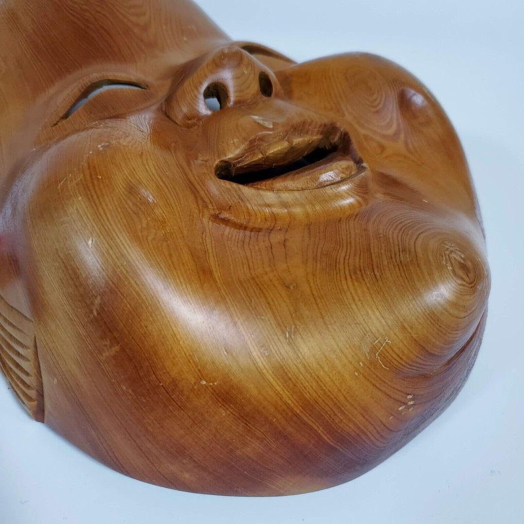 菅原法房 能面(神楽面) おかめ(お多福) 木製 菅原法房 能面(神楽面