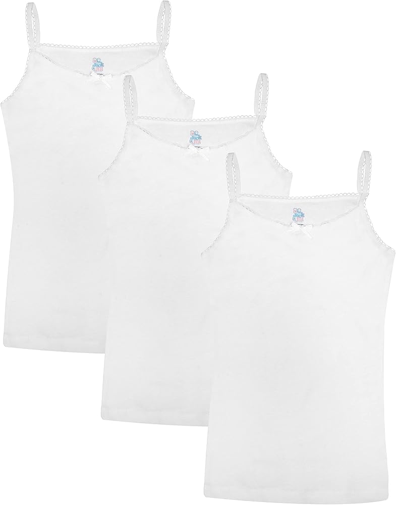 Amazon.com: Jack & Jill Girls Undershirts - Cami Tank Top - White