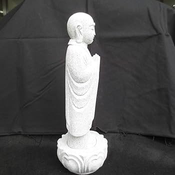 Amazon.co.jp: 地蔵菩薩 1尺 御影石 石仏 地蔵 癒しのお地蔵さん 仏像