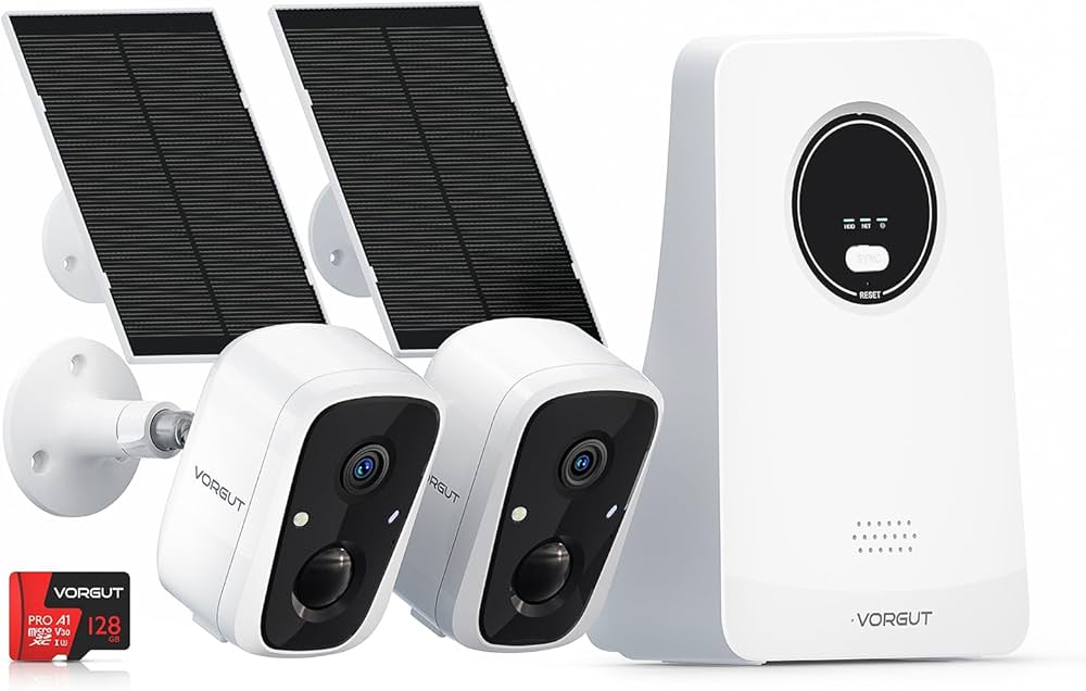 Amazon.co.jp: VORGUT 防犯カメラ 屋外 ソーラー 400万画素 2台セット