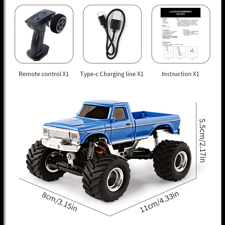 Amazon.co.jp: 1/36 Scale 2.4G 4WD Full Proportional RC Off-Road