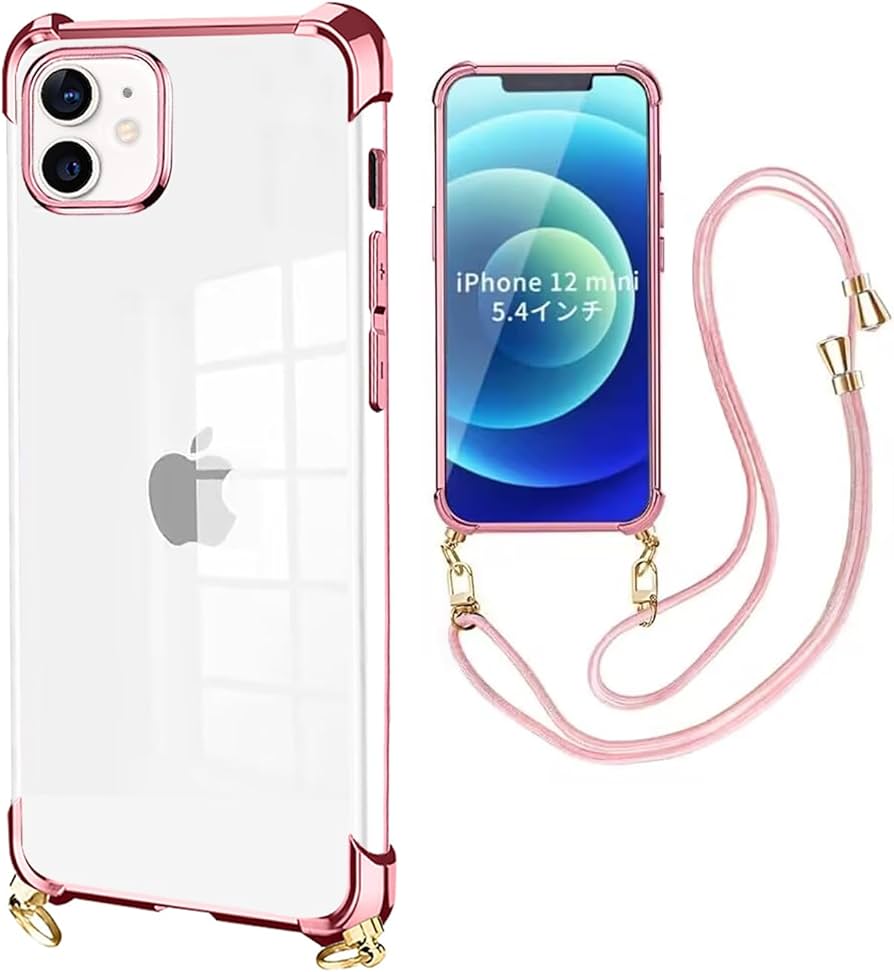 Amazon.co.jp: weiaoluo iPhone 12 mini ケース クリア ショルダー 耐