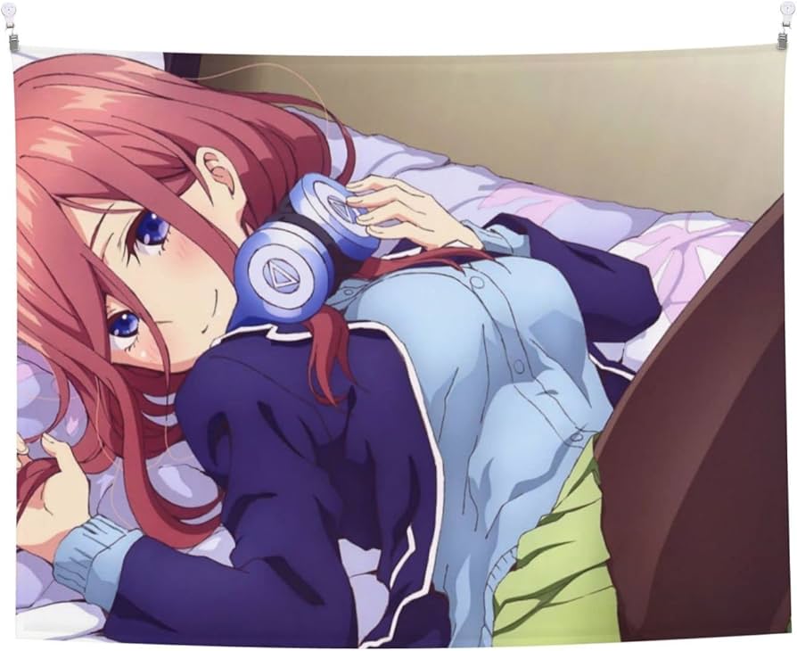 Amazon.co.jp: 五等分の花嫁 中野三玖 部屋の床の背景には寝室の