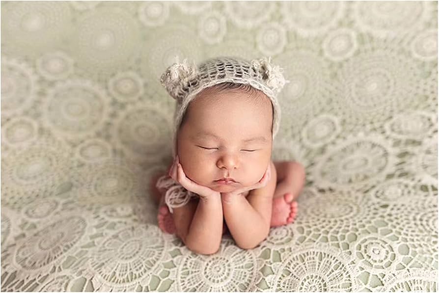 Amazon | Orraphtstu ニューボーンフォト レースの背景布 新生児 撮影