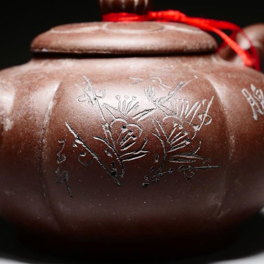 Amazon | 中国煎茶器 沈順娣作 紫砂 六方菱花急須 茶注 作品証明書付