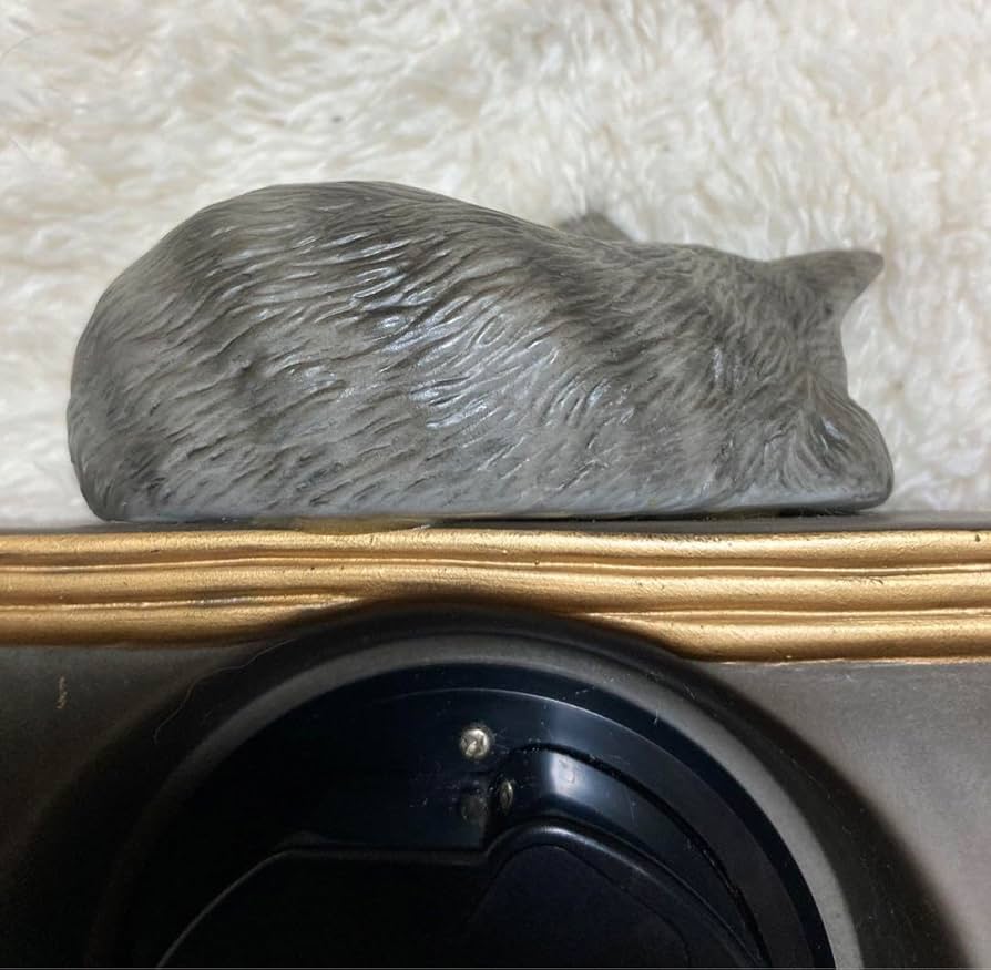 わちふぃーるど ダヤン 陶器製 置き時計 グレー 目覚まし時計 Amazon