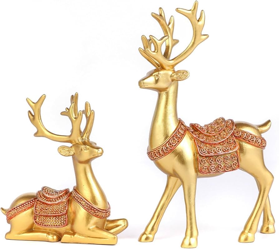 Amazon.co.jp: 鹿の置物 風水 金運アップ 財運 招財 厄除け お守り