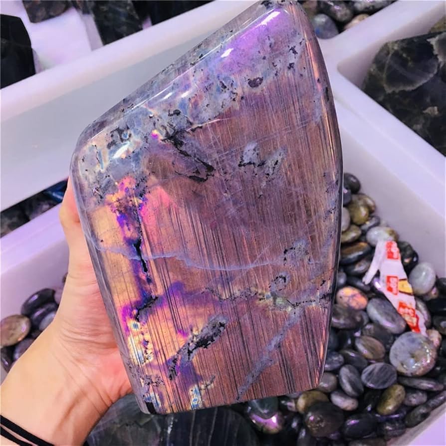 Amazon.co.jp: 瞑想ギフト 天然水晶 ピンクがかった紫に輝く フリー