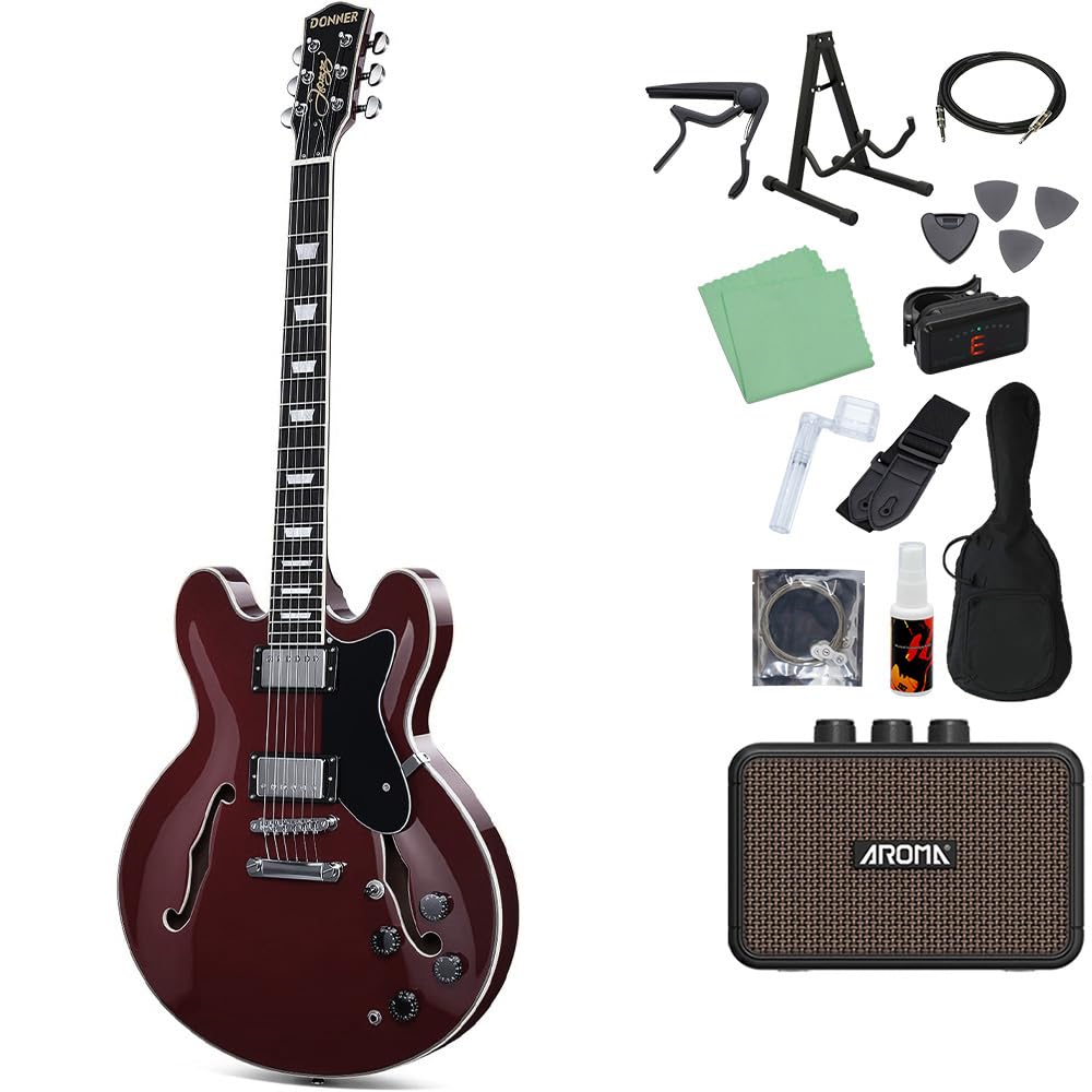 Amazon | Donner DJP-1000 Burgundy Red エレキギター初心者14点セット