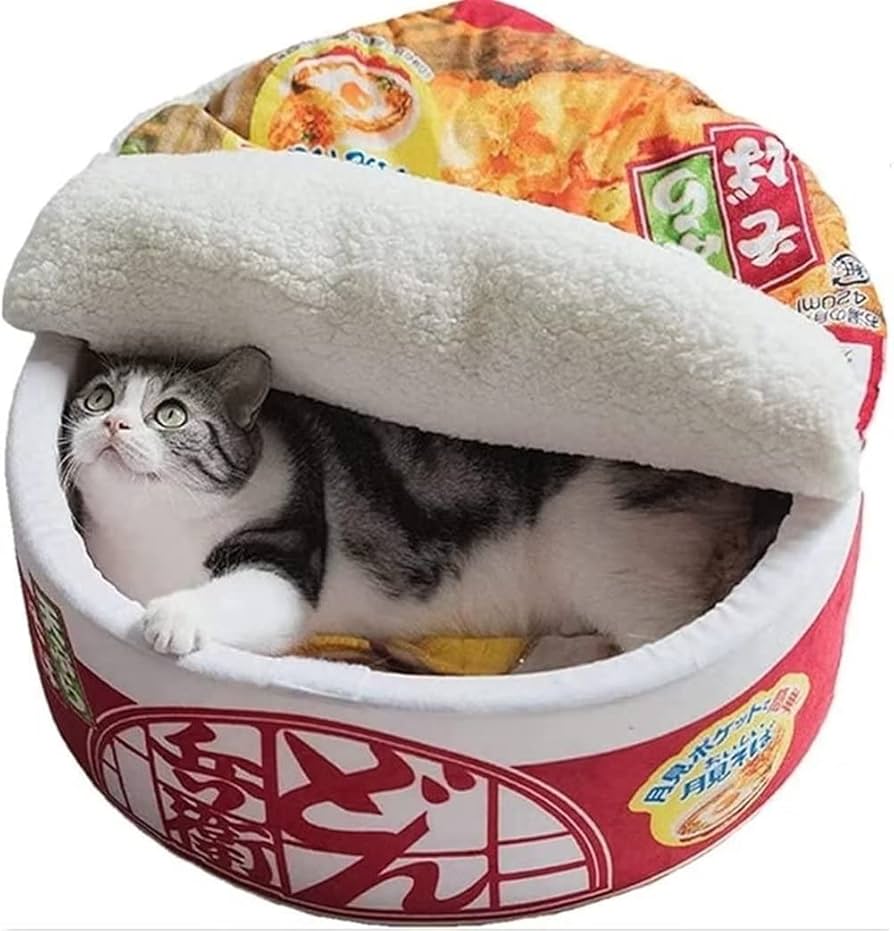 Amazon | 猫ベッド 犬ベッド 猫犬ハウス ドーム型 カップ麺 犬小屋 S/M