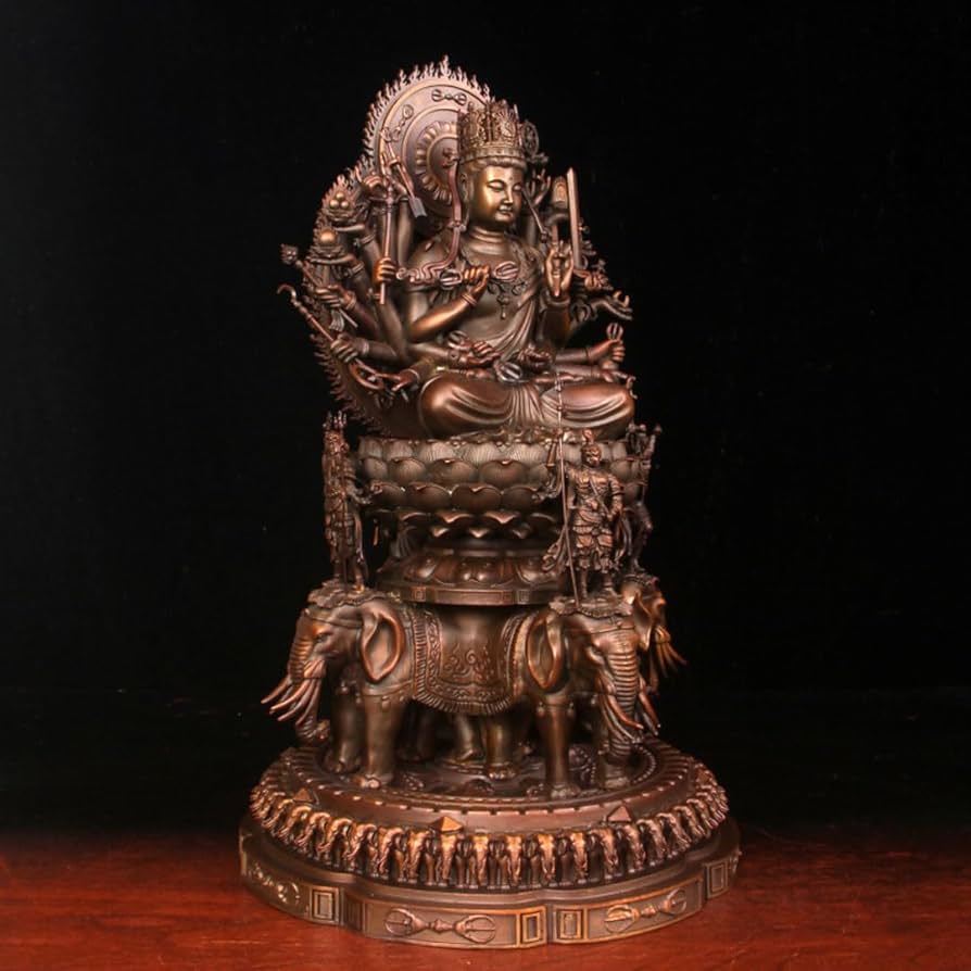 仏教仏像，古銅製，辟邪，招財，高21cm，重1450克 【公式通販】