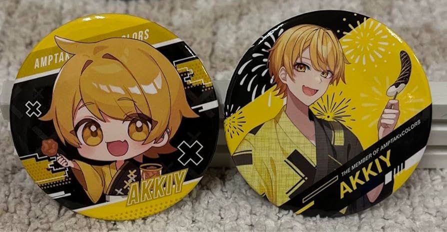 AMPTAK×COLORS 2025夏 からつけあっきぃ 缶バッジ 等身 AMPTAK×COLORS