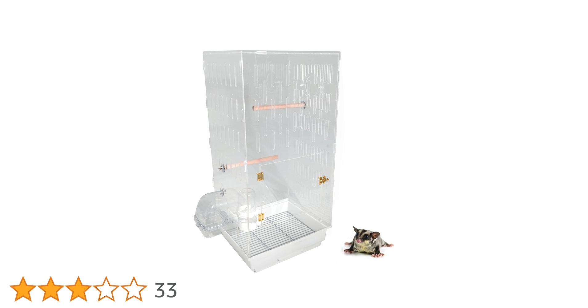 きなとのケージ屋さん フクロモモンガ用アクリルケージ キャスター付き