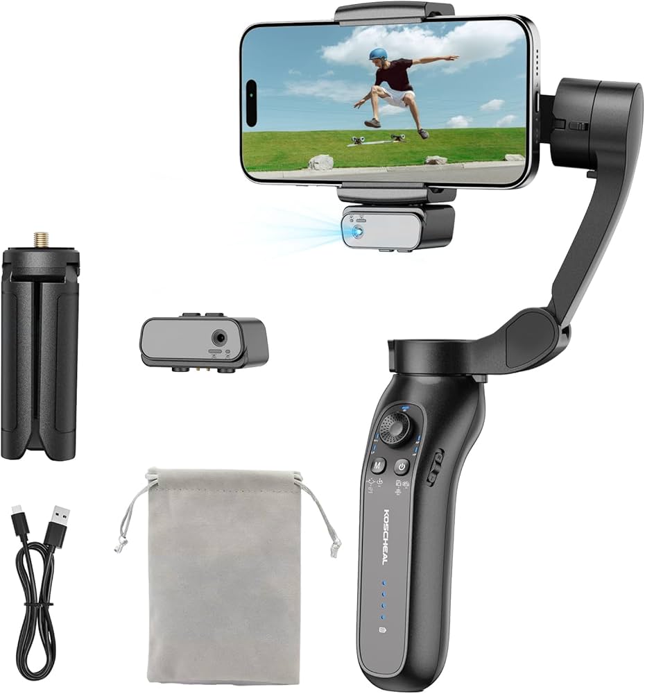 Amazon.co.jp: KOSCHEAL ジンバル 3軸 L7B Pro Max スマホジンバル AI