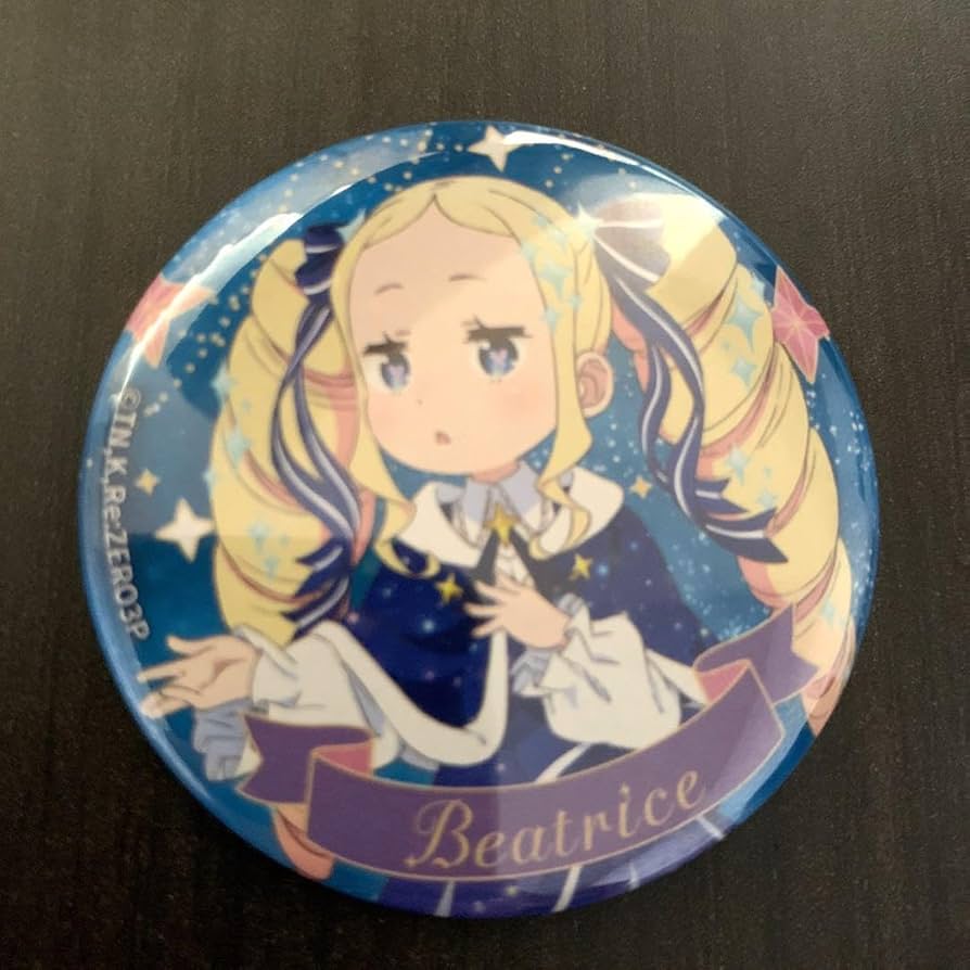 Re:ゼロから始める異世界生活 ベアトリス 缶バッジ カラオケの鉄人 Re