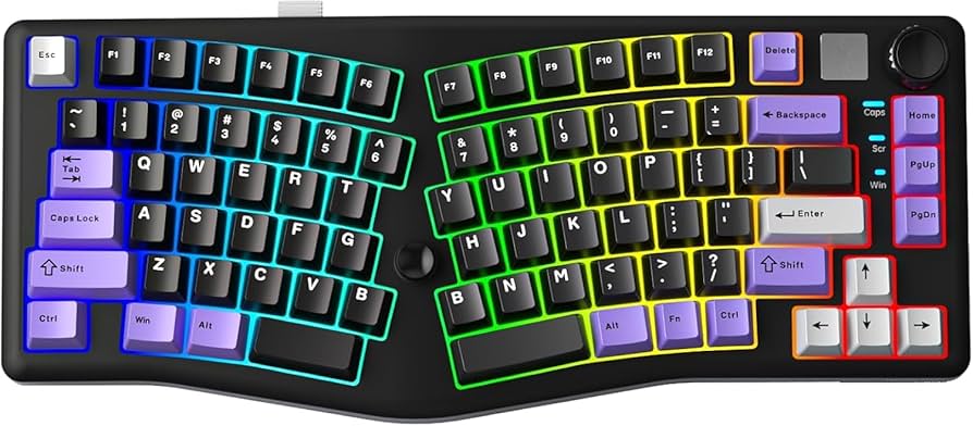 Amazon.com: LEOBOG A75 Alice Keyboard, Tri-Mode Ergonomic Gaming