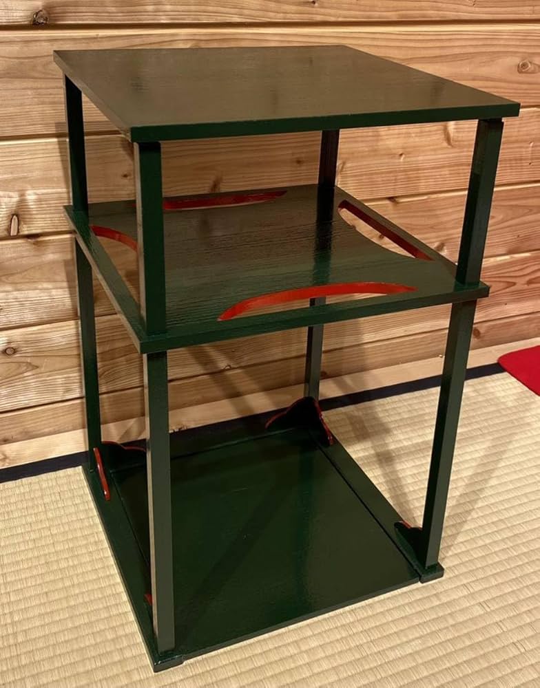 Amazon.co.jp: 茶道具『糸巻棚碌々斎好写組立式』紙箱入表千家11代茶棚