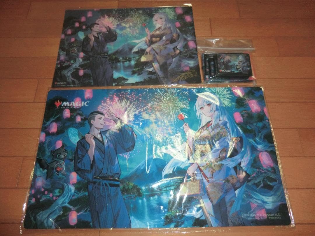 MTG 放浪皇のお花見 ナーセット 藤ちょこイラストプレイマット+スリーブ未