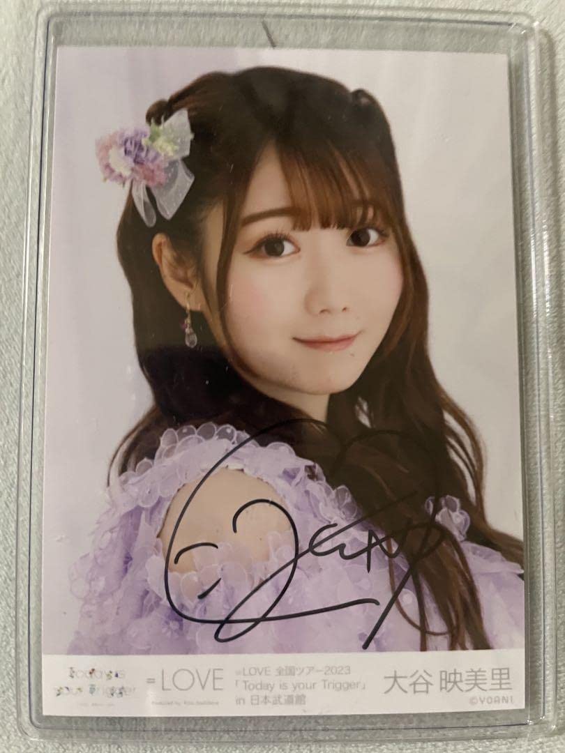 LOVE イコラブ 大谷映美里 生写真 猫 衣装 直筆サイン ヨリ LOVE