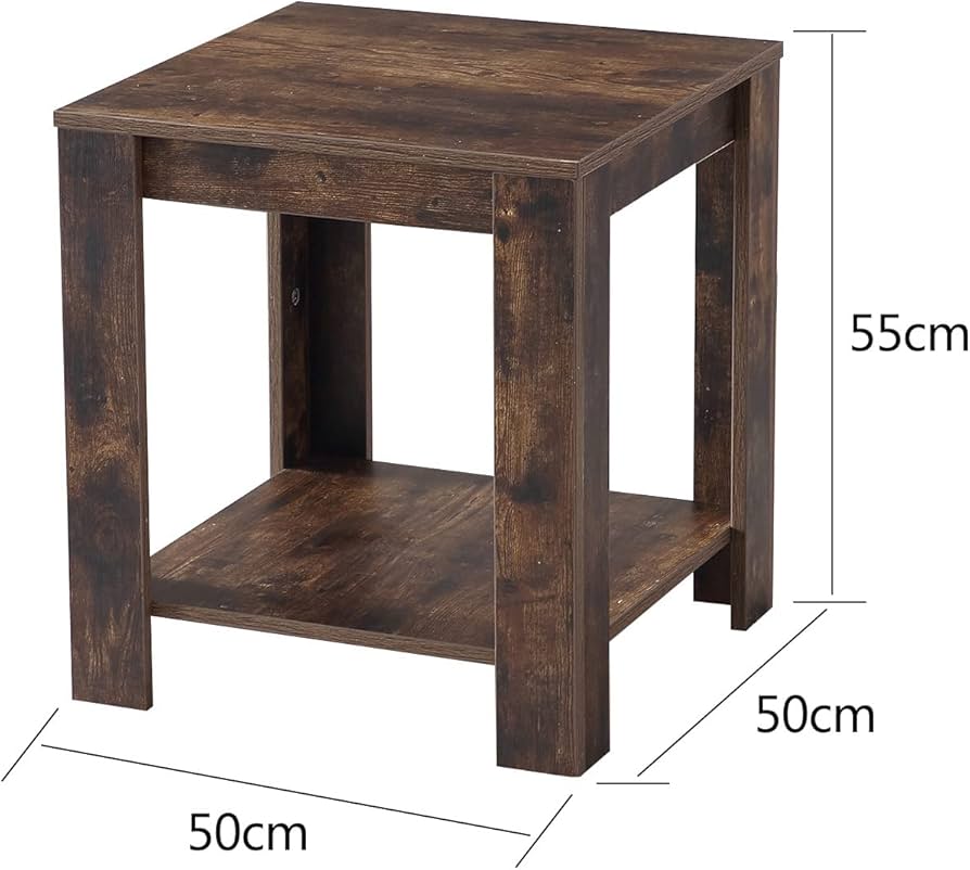 ダークブラウン サイドテーブル 55cm ダークブラウン サイドテーブル
