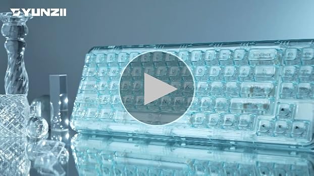 Amazon | YUNZII X71 メカニカルゲーミングキーボード 透明キー