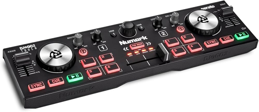 Numark DJ2GO2 Touch – Compact 2 Deck USB DJ Controller For Serato