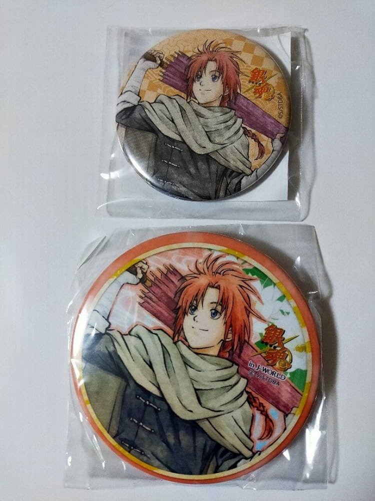 銀魂 j-world 花鳥風月 和紙缶バッジ 景品 銀時土方沖田坂本新八山崎