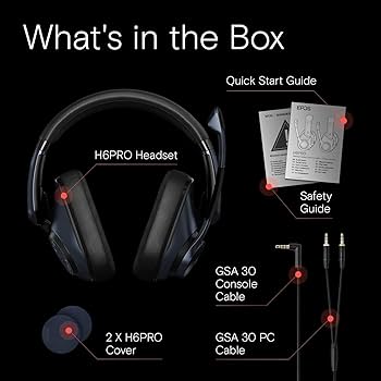 Amazon.com: EPOS H6Pro - Closed Acoustic Gaming Headset with Mic