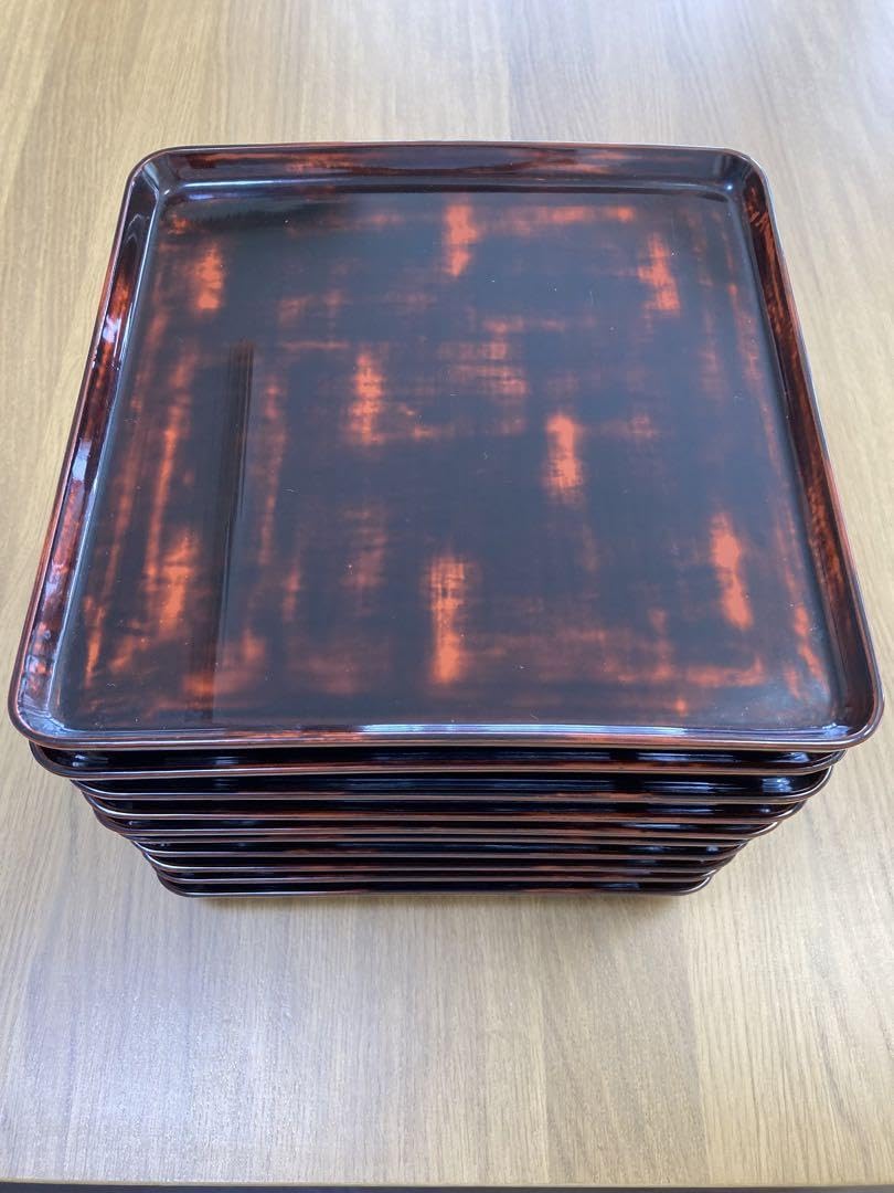 輪島塗 脚付き膳 2脚 Amazon.co.jp: 輪島塗 脚付き会席膳 10客