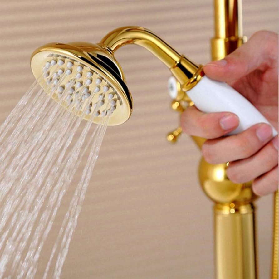 ゴールド シャワーヘッドセット 真鍮製