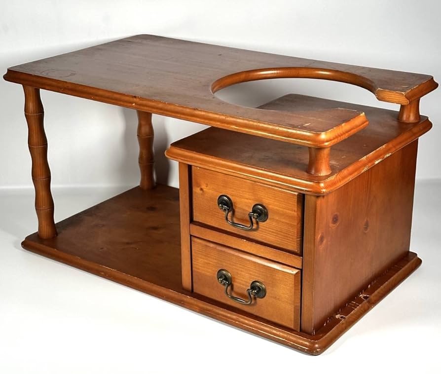 昭和レトロ 木製 お座敷ワゴン キャスター 引き出し収納 ポット台