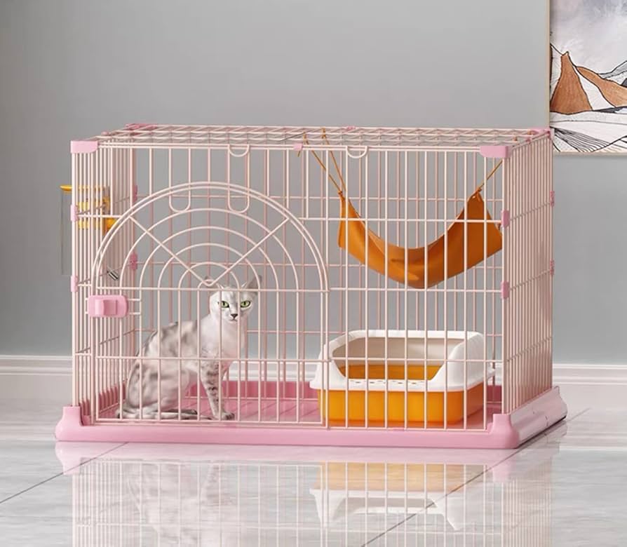 犬 猫 ペットゲージ ピンク
