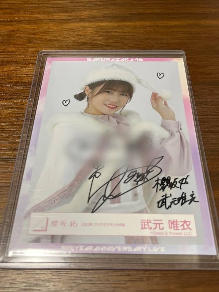 櫻坂46 武元唯衣 直筆サイン 生写真 2023サンタ衣装 櫻坂