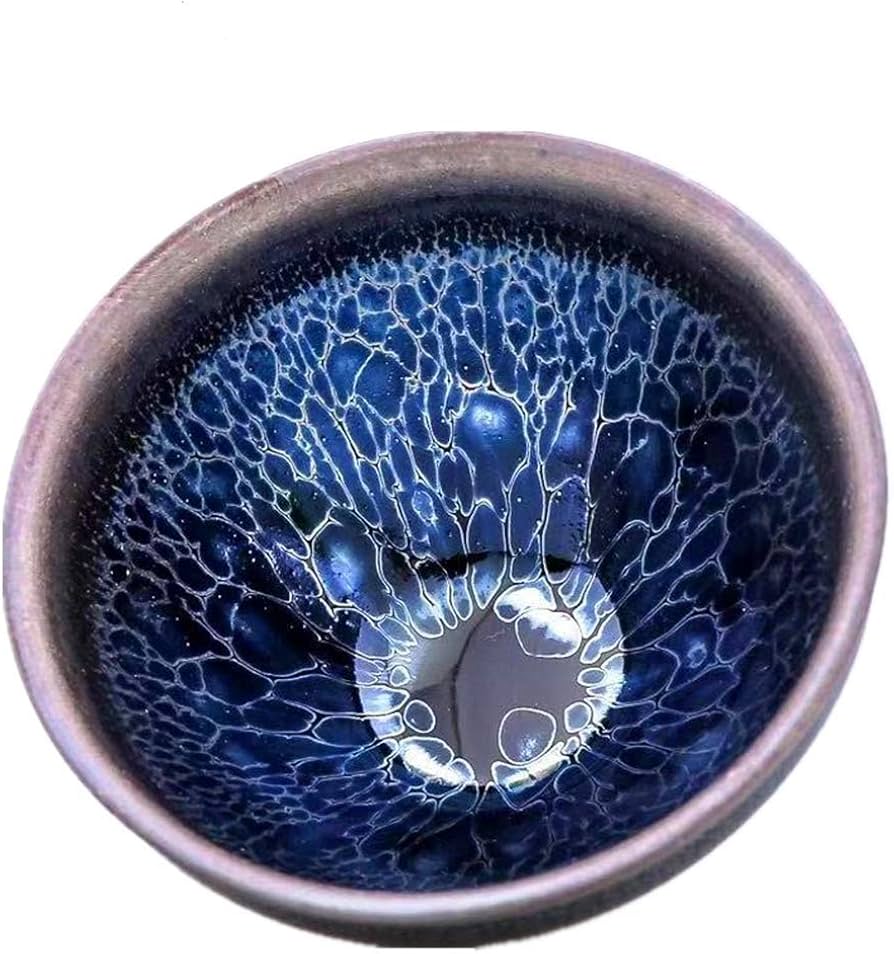 Amazon｜天目茶碗 油滴建盞 曜変天目盞 抹茶碗 手作り窯作 茶杯 茶器