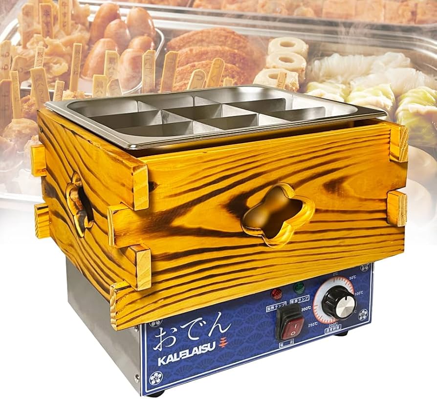 Amazon | おでん鍋 業務用6L 電気式おでん鍋 9つ仕切 電気保温おでん