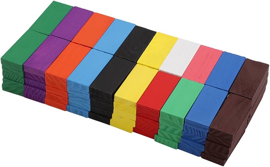 Amazon | Asixx ドミノ ドミノ倒し 積み木 100枚 知育玩具 木製