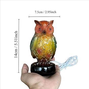 Amazon.co.jp : Yinhamnl レトロ ステンドグラス フクロウ ナイト