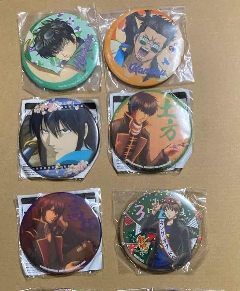 Amazon.co.jp: 銀魂 まとめ売り 坂田銀時 銀さん 沖田総悟 缶バッジ