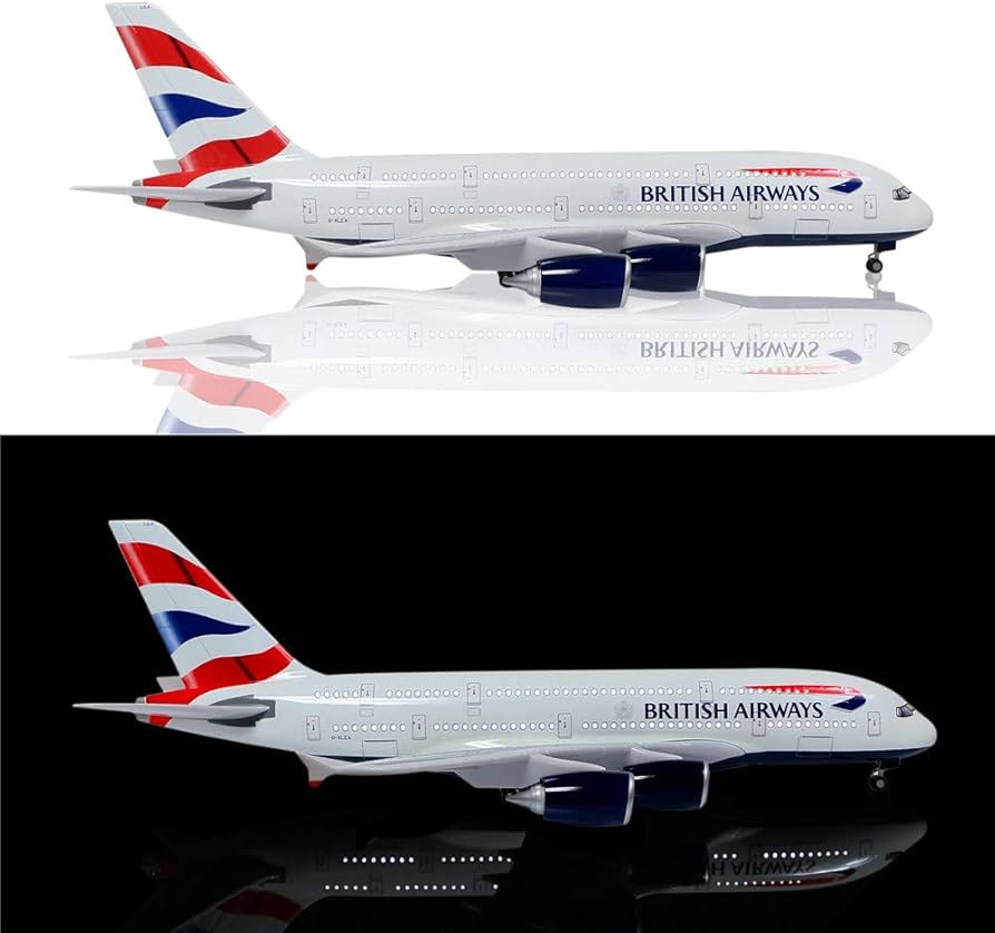 Amazon.com: 24-Hours 1:160 Scale British Airways A380 Large Size